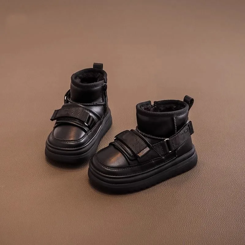 

Kids Winter Snow Boots 2026 New Warm Fleece Lined Non Slip Boys Girls Baby Outdoor Shoes