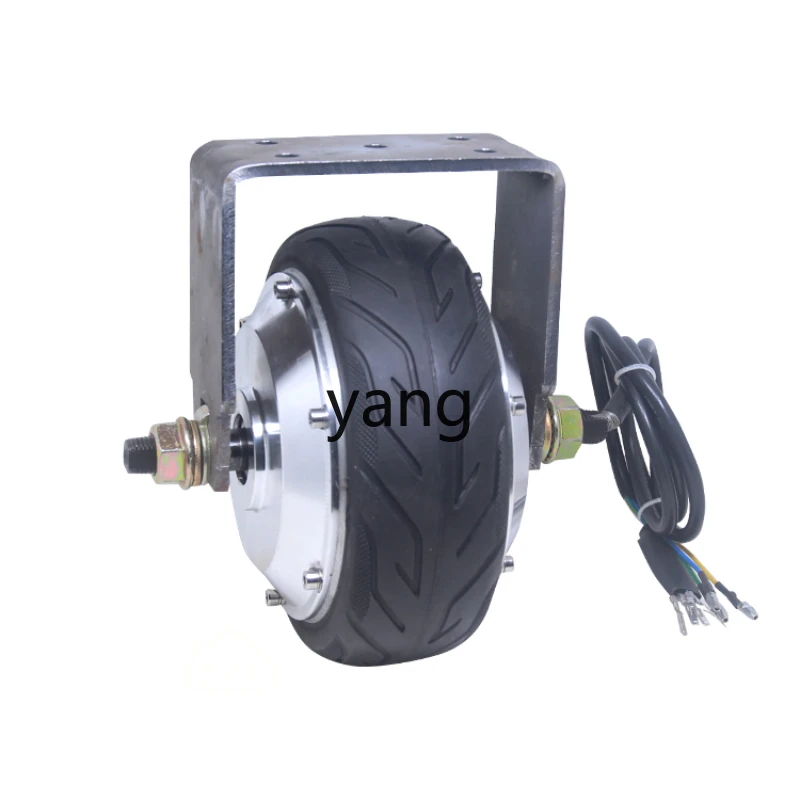 YJQ gear reduction motor DC brushless wheel hub speed regulation low speed high torque track