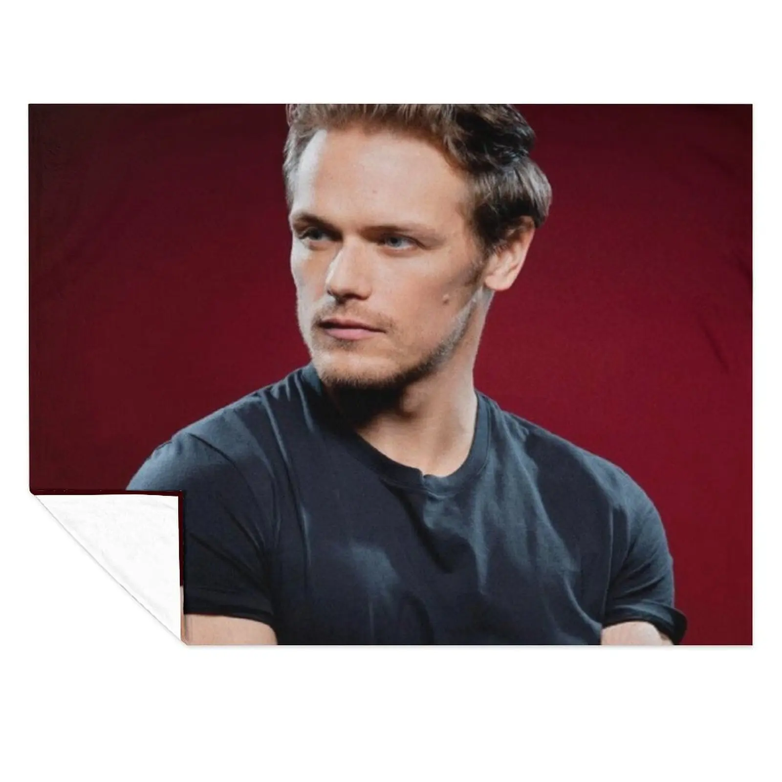 

sam heughan Throw Blanket manga funny gift Soft Beds Sofas Blankets