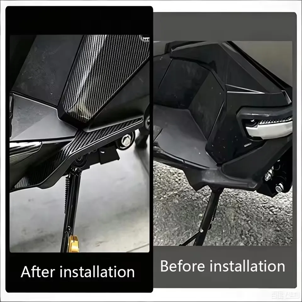 For Honda ADV350 2025-2026 anti-scuff sticker is applied to the modified side stand to protect the stainless steel shell.