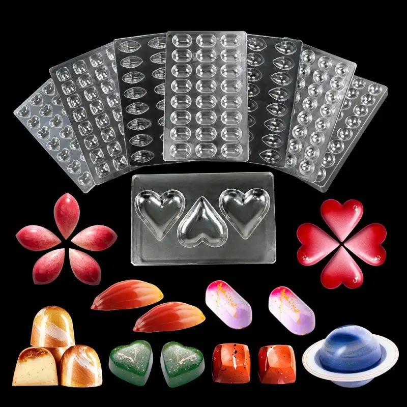New「Chocolate Candy Mold Circular Shape Baking Cake Polycarbonate Chocolate Mold Baking Pastry Tool Kitchen Household Supplie」