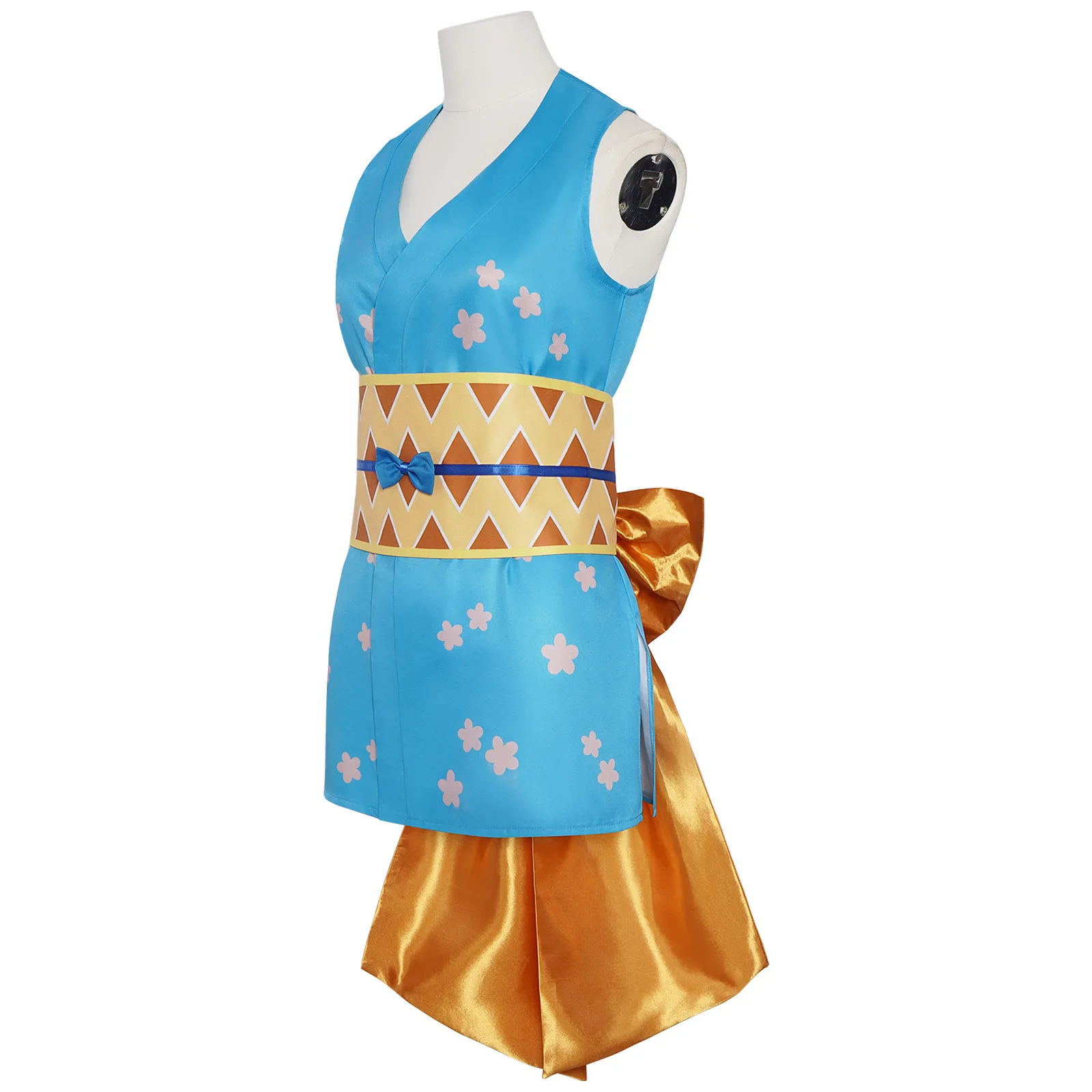 

Anime One Piece Nami Kimono Cosplay Costume Female Kimono Halloween Costume Sexy Satin Printed Short Kimono Cosplay