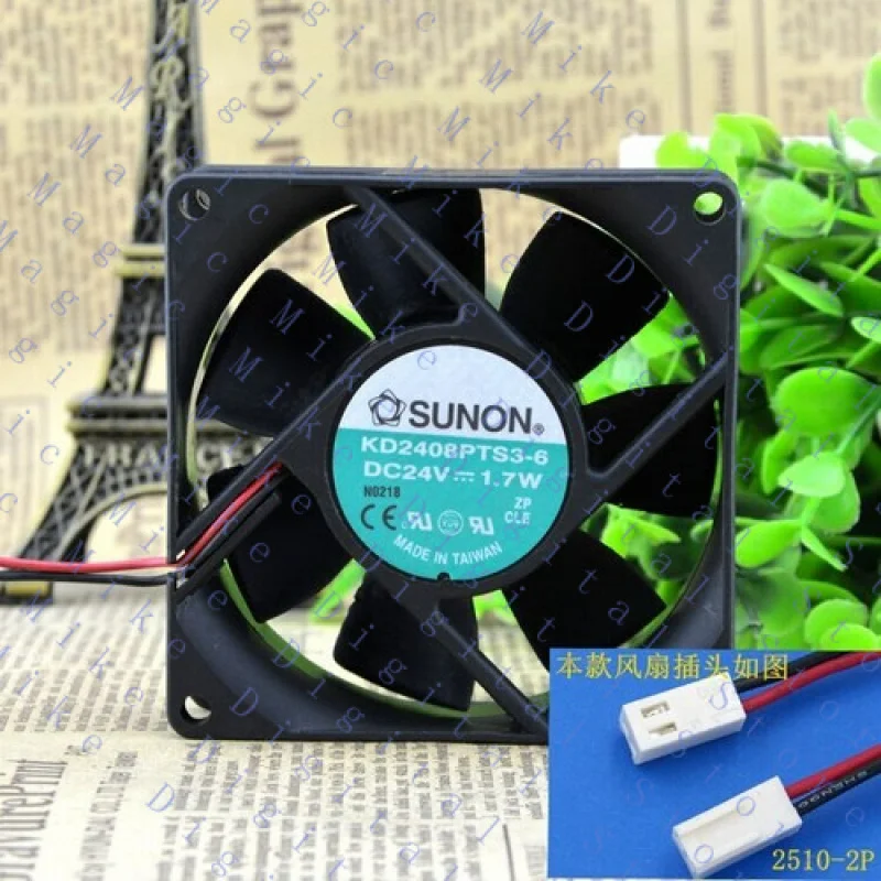 

UU FOR SUNON KD2408PTS3-6 8025 80mm 80*80*25 Mm DC 24V 1.7W Axial Radiator Cooling Fan