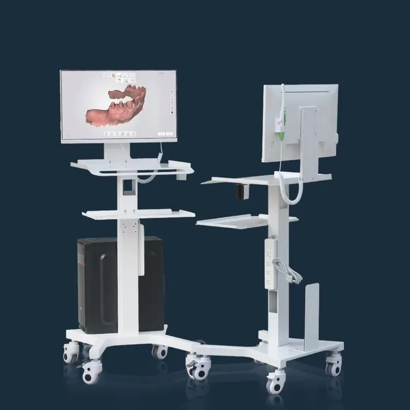 Medical Dental Scanner Cart Intraoral Scanner Trolley With Bracket Tray Tool Cart Mobile Workstation