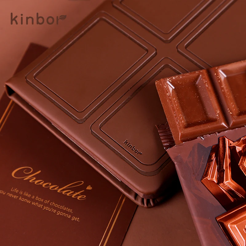 مجموعة مخطط أسبوعي من Kinbor دفتر ملاحظات مجلة الشوكولاتة مع قلم حبر غطاء PVC عادات وأهداف تعقب عيد الميلاد وعيد الحب