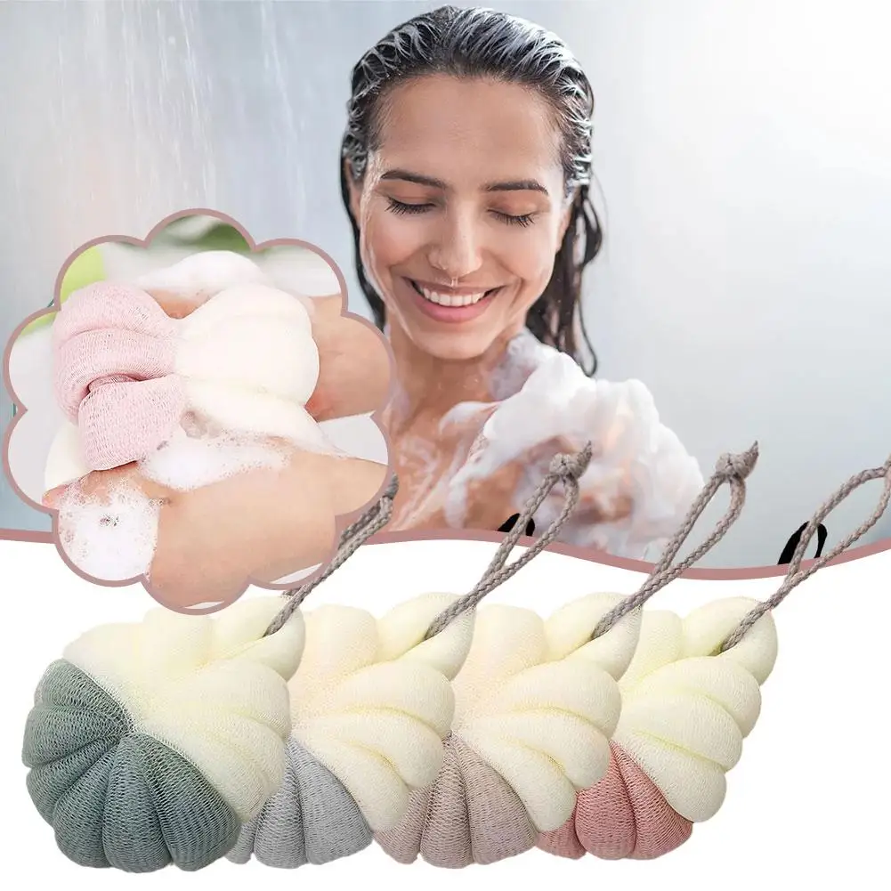 Soft Mesh Bath Sponge Balls Nylon Cleaning Brush Shower Bath Body Supplies Cleaner Puff Bathroom Scrubbers Exfoliating Ball F5O5