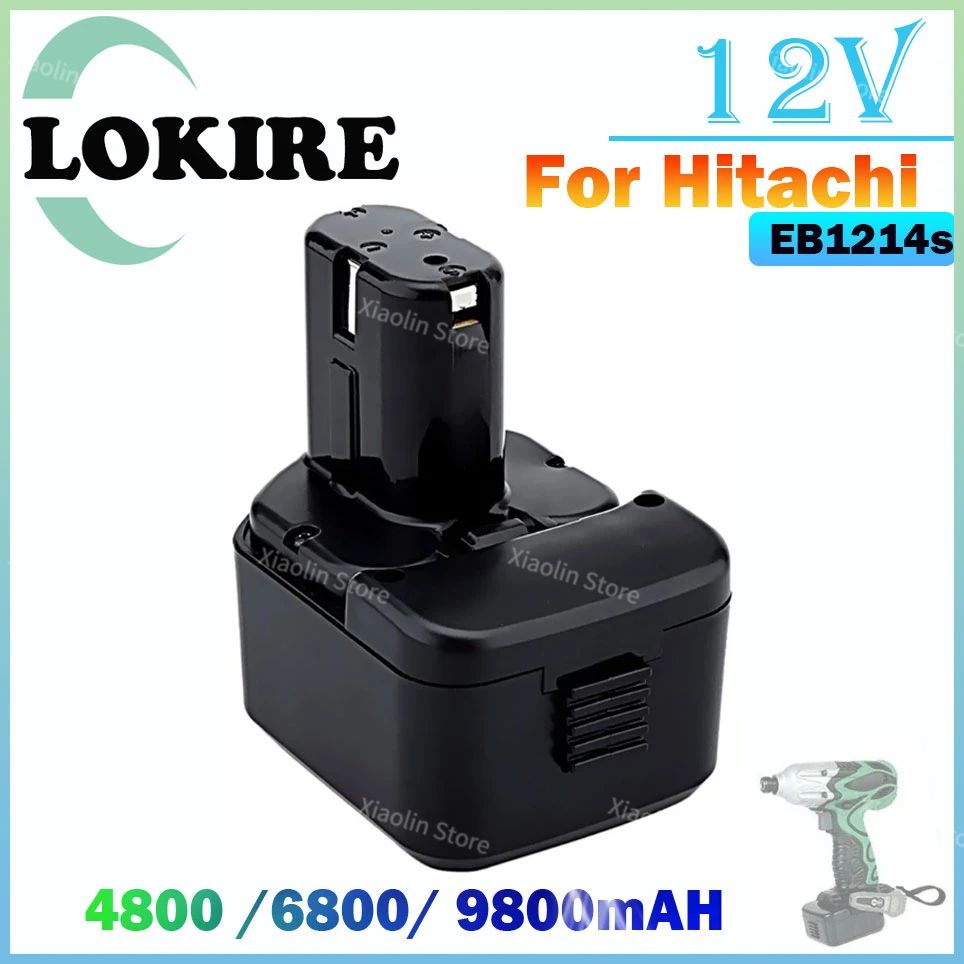 12V For Hitachi EB1212S 4800mAh/6800mAH/9800mAH Battery 12V EB1220BL EB1214S WR12DMR CD4D DH15DV C5D Battery Drill Batteri