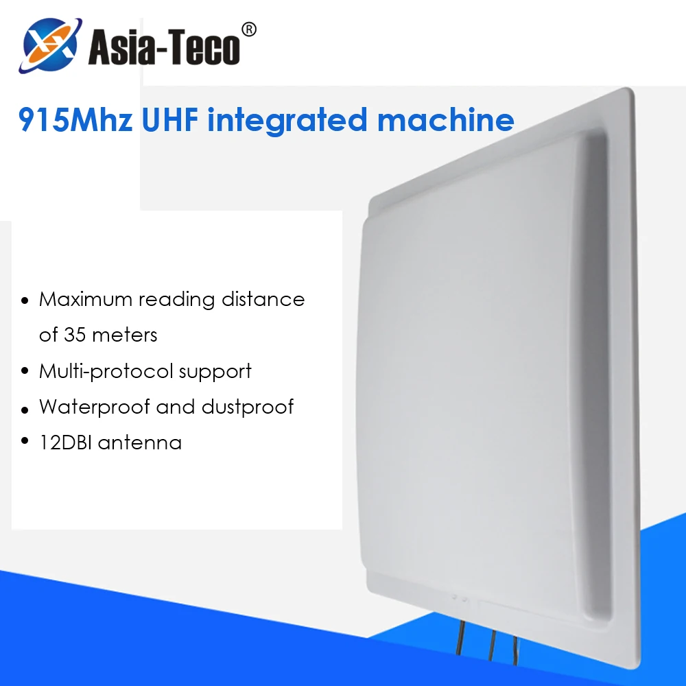 

Long Distance Waterproofing Card Reader Built-in 12dbi Antenna UHF RFID Integrated Reader RS232,RS485,TCP/IP for Car Parking