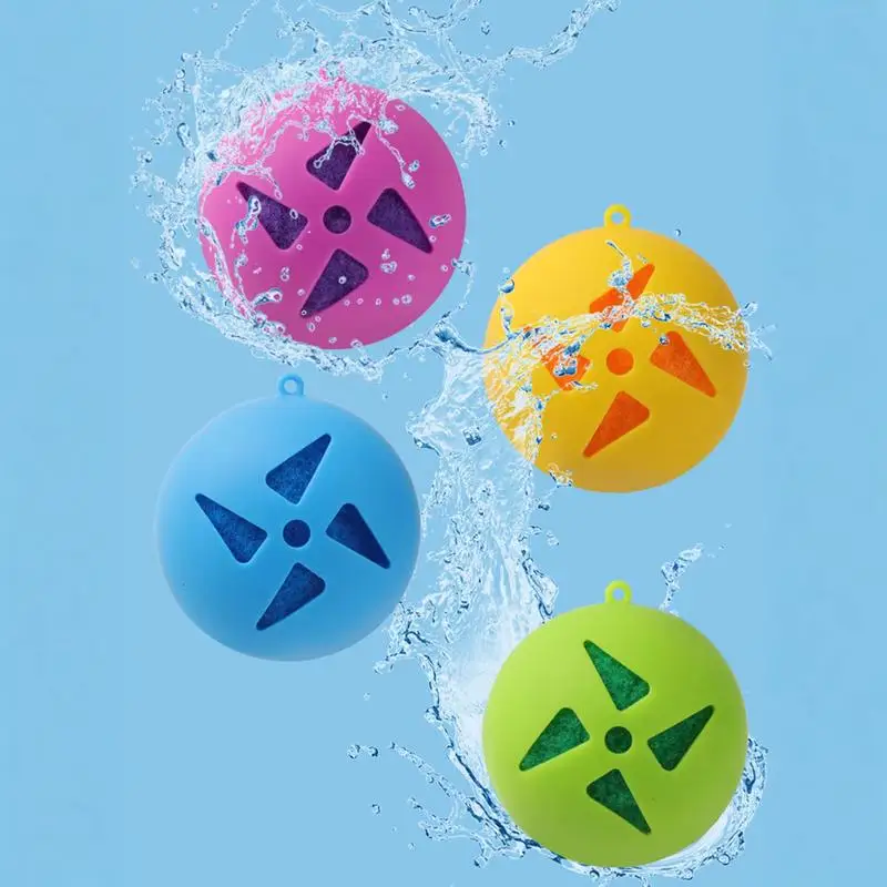 Reusable Water Balloons Splashing Balls Set of 5 Fun Reusable Cool Games Water Balloons for Summer Boys Girls Party Backyard