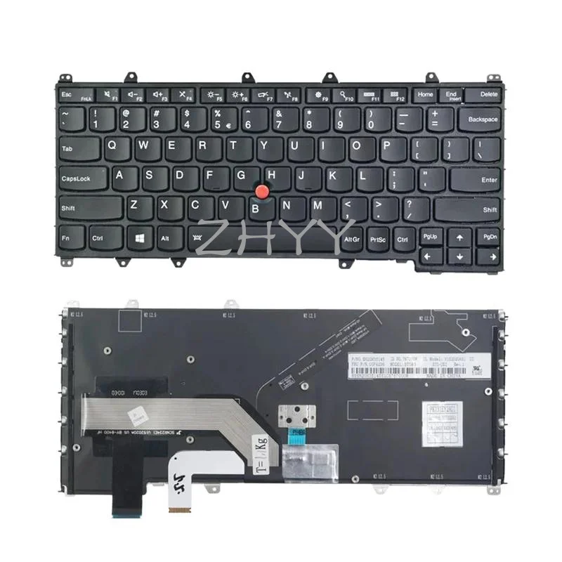 YY New For Lenovo ThinkPad Yoga 370 US English Keyboard with Backlit 01EN386