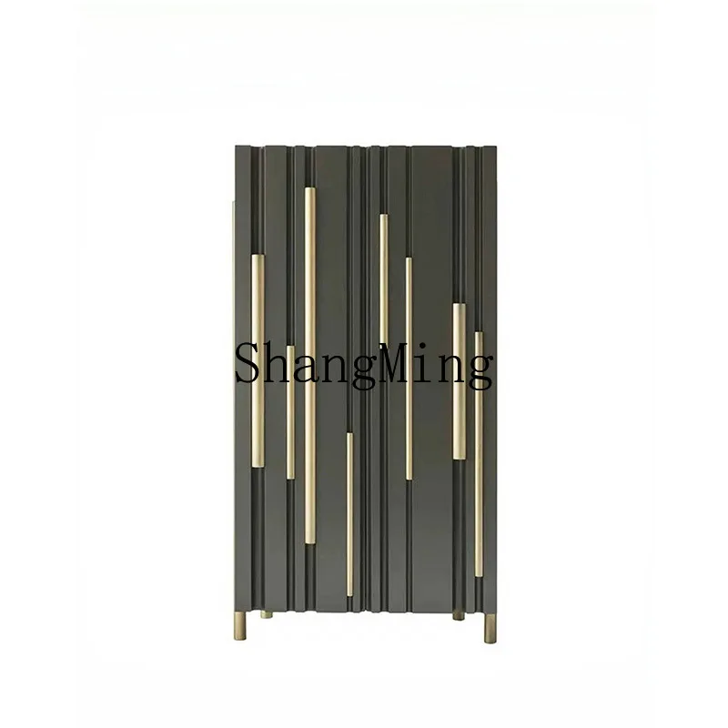 DSA light luxury stainless steel wine cabinet, living room against the wall, high-end dining side, luxury house, high-end