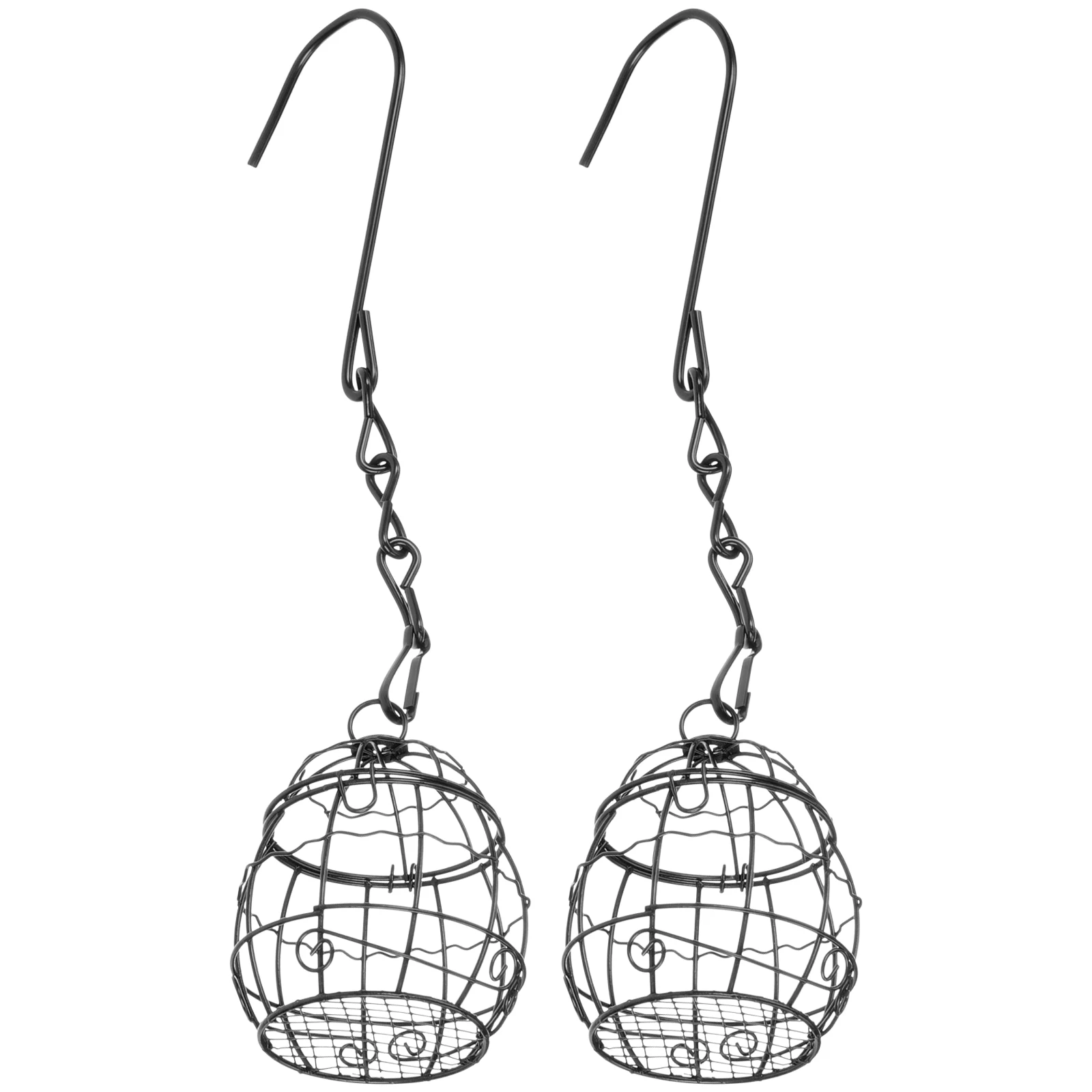 

2Pcs Yard Hanging Bird Feeder Swing Style Durable Garden Outdoor Bird Food Container Easy to Clean Over The Door Mirror Hanger