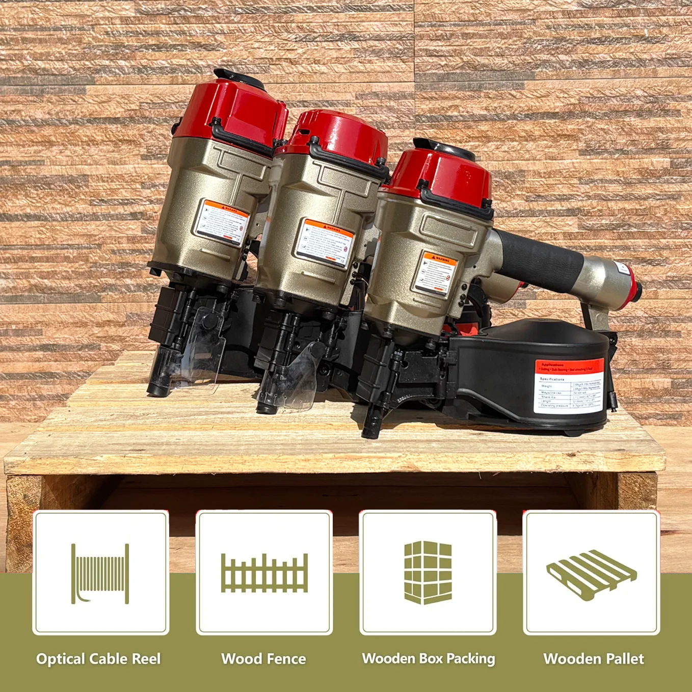 

CN55 CN70 CN80 Pneumatic Coil Nailer Air Nail Gun for Pallet Manufacture