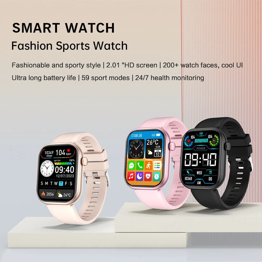 KAIMORUI jam tangan pintar pria dan wanita, arloji cerdas dengan panggilan telepon Bluetooth, monitor tekanan darah, detak jantung koneksi BT