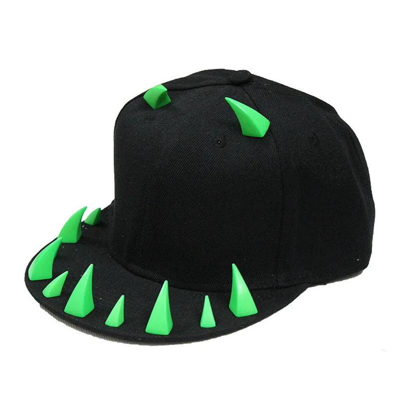 2022 New Shark Teeth Hipster Baseball Cap Night Club Dance Show Hat Outdoor Sports Hip Hop Cool Unisex