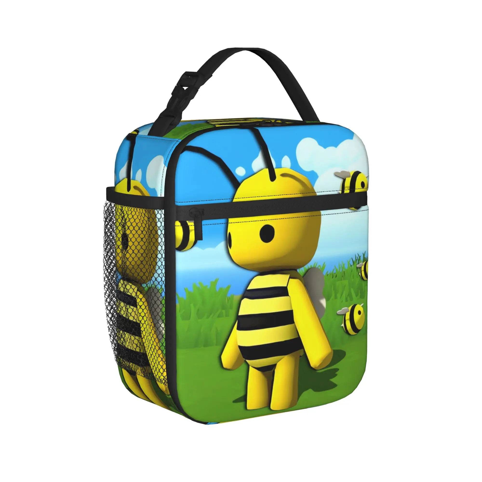 Wobblys Life Gaming Funny Lunch Bag  Portable Insulated Lunch Box Adult Office Print Cooler Bag Fun Oxford Thermal Tote Handbags