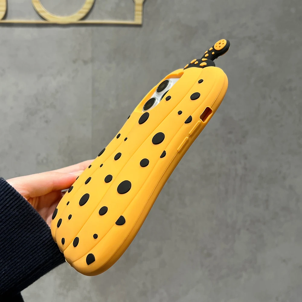 Für iPhone 13 14 15 Plus 16 Pro Max Kawaii Gemüse Polka Dots Kürbis Hülle Weiche Silikonhülle – Detail 8