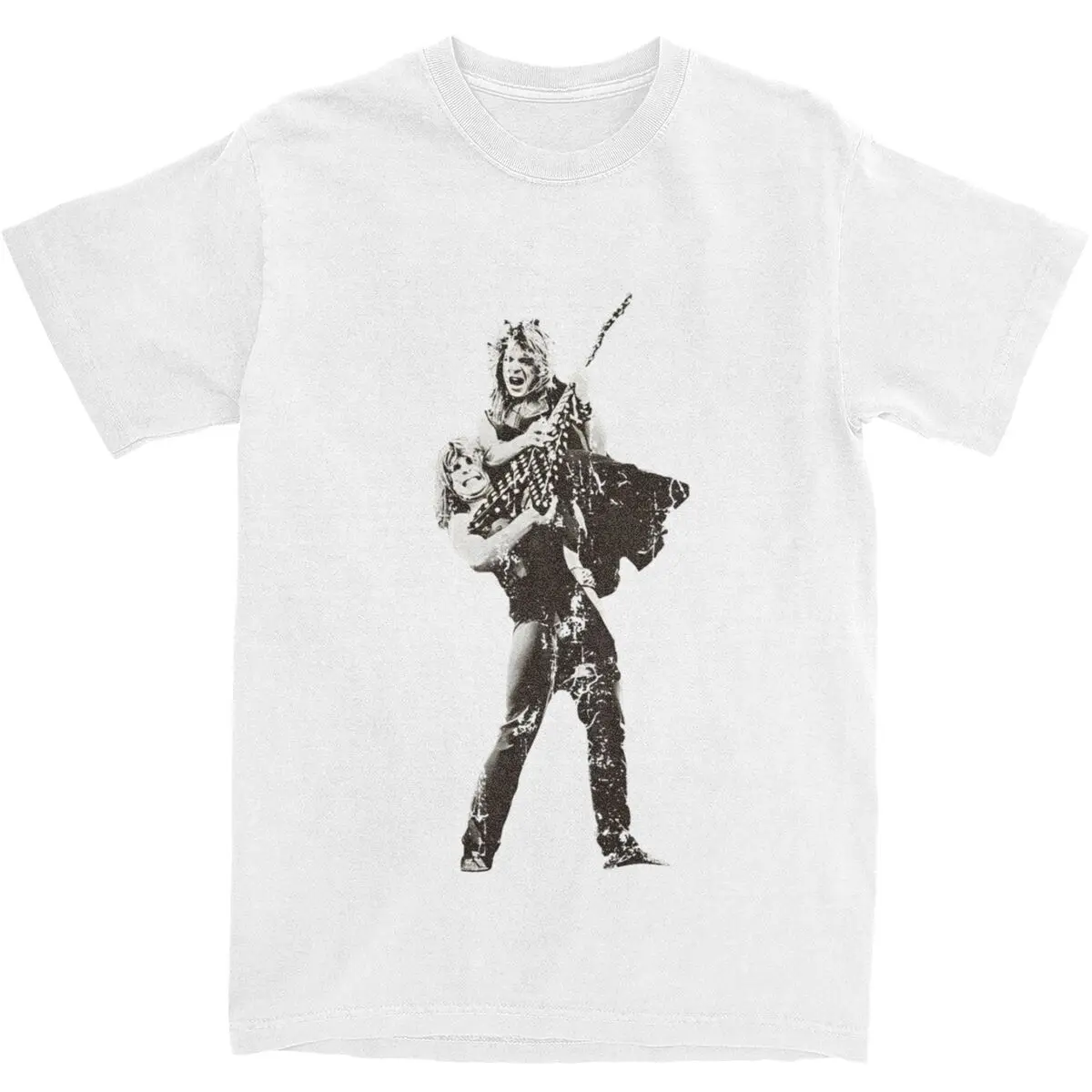 Graphic Printed 1980 Ozzy Osbourne With Randy Rhoads T Shirts for Men Women Leisure 80s Guitarist Guitar Player T-shirt Cotton