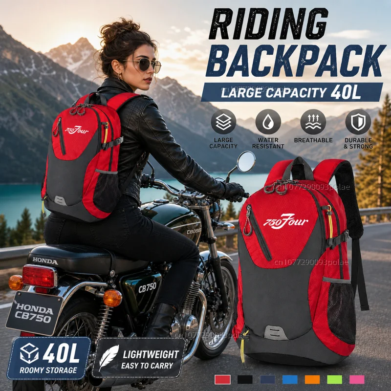 For HONDA CB750 CB 750 HORNET 2023 Large Capacity Waterproof Outdoor RiRacing travel Men waterproof Backpack Bag Motorcycle Gift