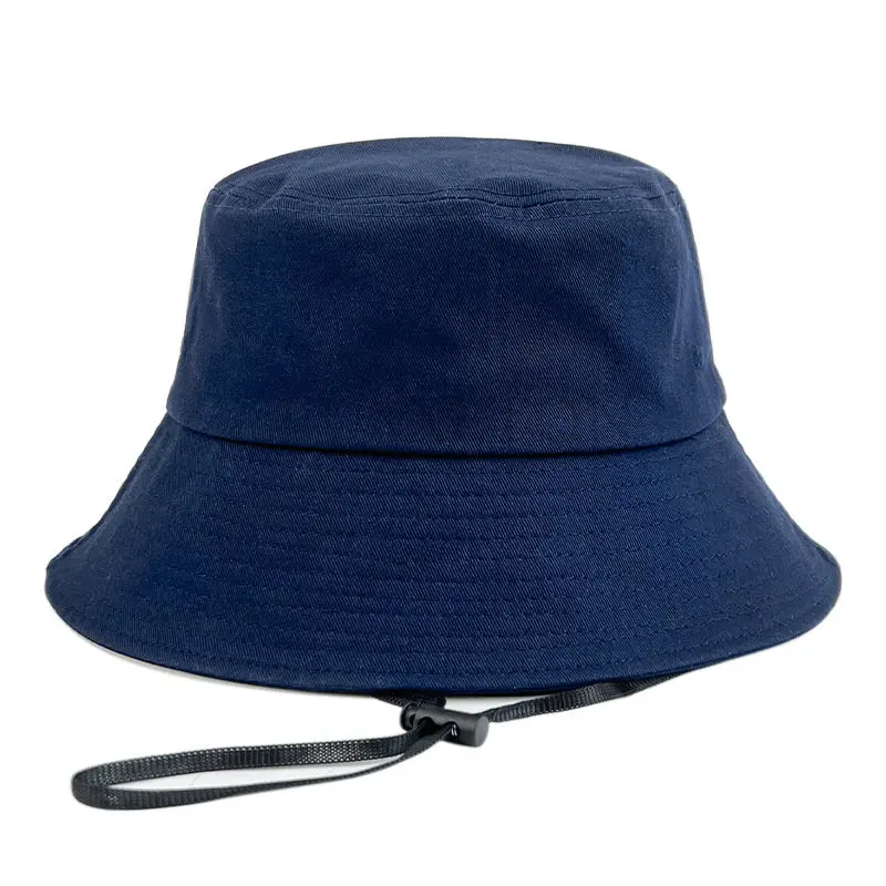 100％ Cotton 58-60cm Wide Brim Bucket For Women Men Fisherman Hat Ladies Outdoor Beach Hats Sun Protection Bob Gorra Hip Hop Cap