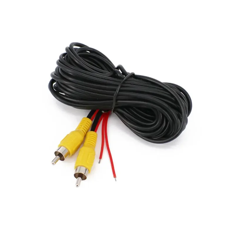 6 Meters 10M 15M 20M RCA Video Extension Cable Male to Male with trigger wire for Car Truck Backup Camera Rear View Parking