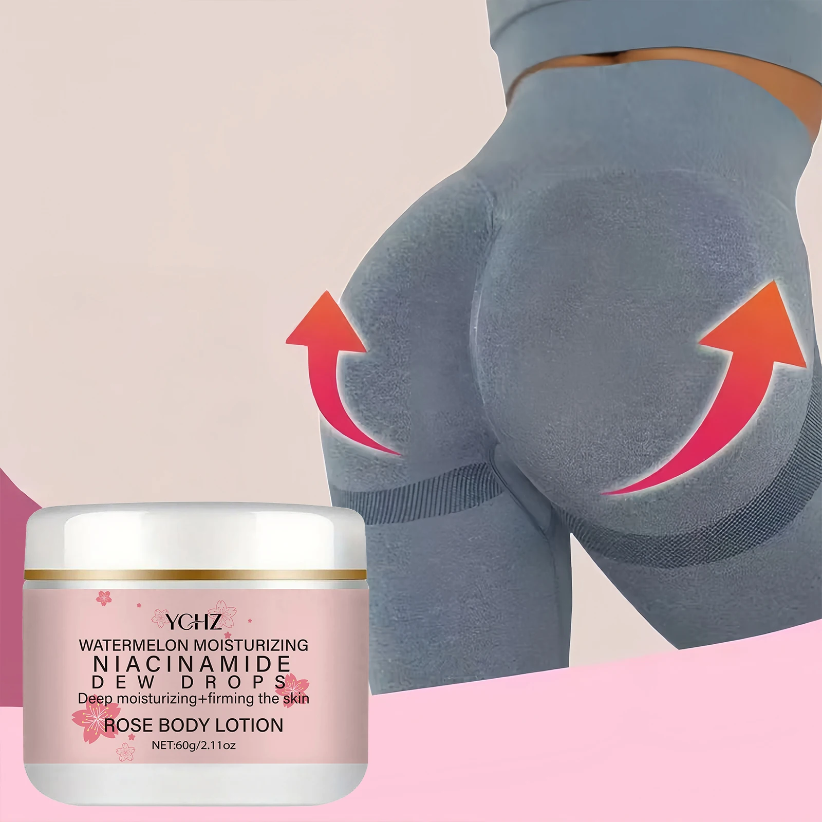 

Крем для мгновенного лифтинга ягодиц, содержащий витамин Е, витамин С, кофеин и керамиды Np - 60 г, увлажняющий массажный крем, моделирующий и укрепляющий кожу тела, подходит для всех типов кожи, формула для лифтинга ягодиц, увлажнения и питания.