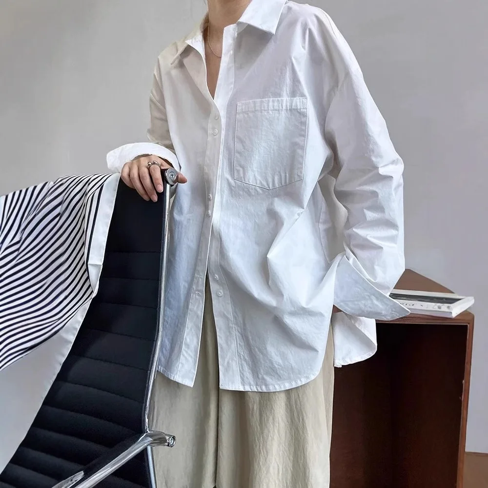 

SuperAen White Shirt Women's Long-sleeved Design Niche Spring and Autumn Shirt Korean Shirt