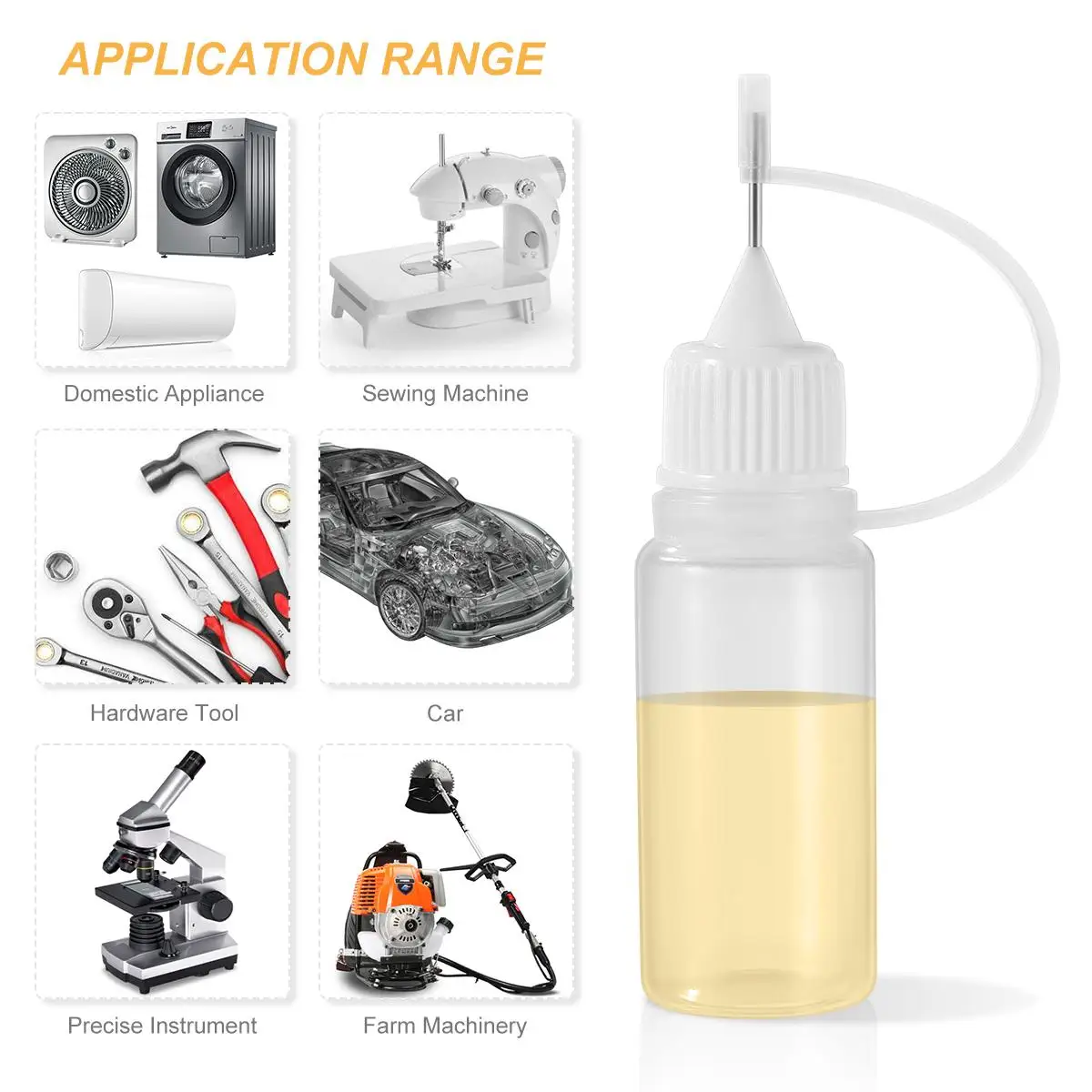 Glue Applicator Bottle 0.3 Ounce 10ml Needle Tip Squeeze Plastic Rustproof Metal Fine Point Empty Bottles for Quilling Projects