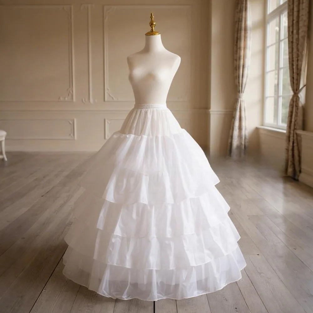 

New Long Lolita Wedding Petticoat Extra Wide Fluffy Adjustable Boning Bridal Underskirt Accessory Wedding Dress