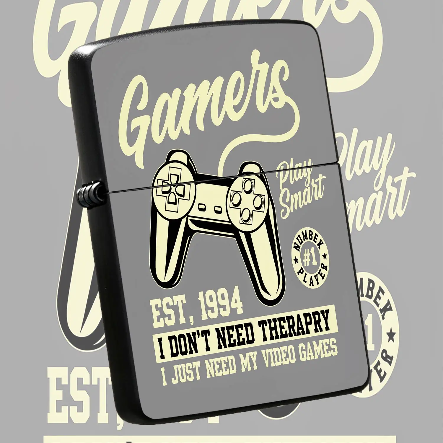 Retro Gamers Themed Pocket Lighter, Classic 1994 Game Controller Pattern Decor, Fun Playno.1 Player Creative Accessory, Portable Daily Use Ignition Tool, Ideal Novelty Gift For Gaming Enthusiasts For Birthday Holiday Ga A Humorous And Inter