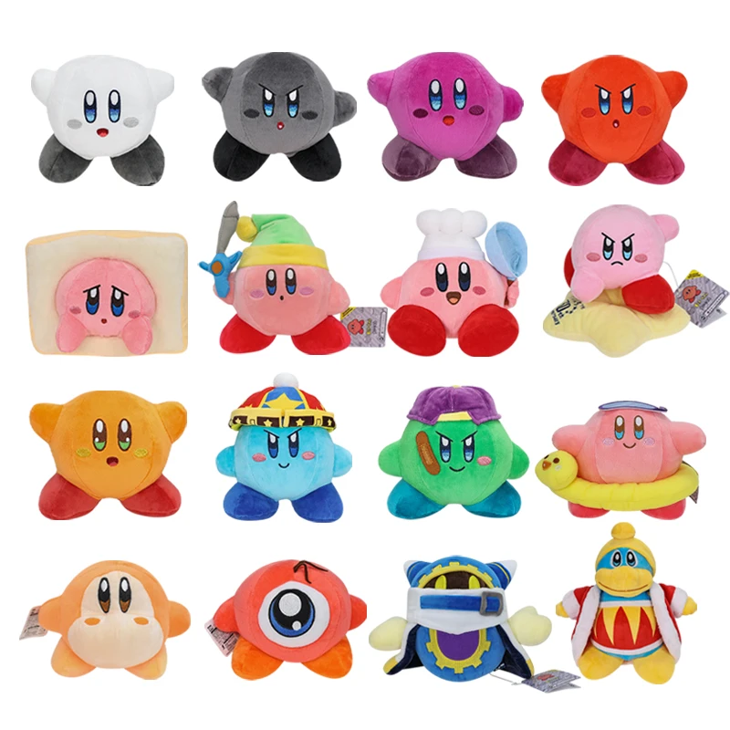 Anime Kirby Plush Bread Kirby Sword Kirby Chef Kirby Magolor Waddle Doo Magolor Kawaii Doll Christmas Birthday Gift for Children