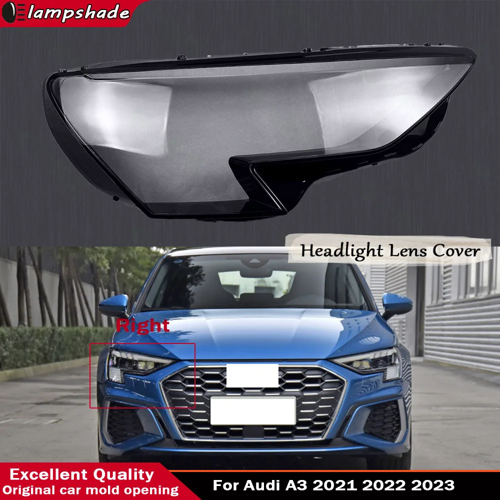 

Headlamps Shell Lampcover Headlight Cover Lens Plexiglass Replace Original Lampshade For Audi A3 2021 2022 2023