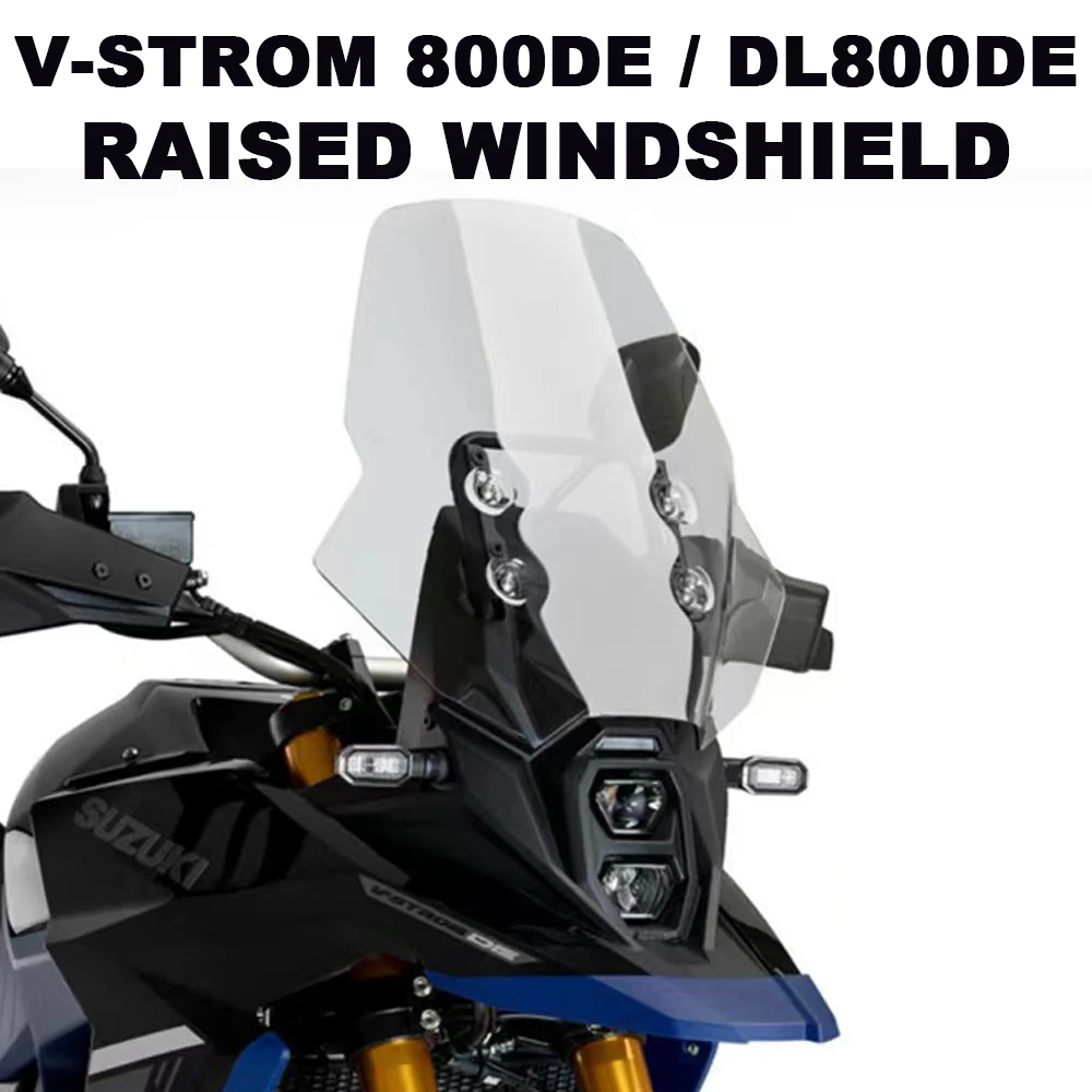 NEW DL800DE Motorcycle Screen Front Windshield For SUZUKI V-STROM 800 DE 800DE Increase Wind Screen Deflector RAISED WINDSCREEN