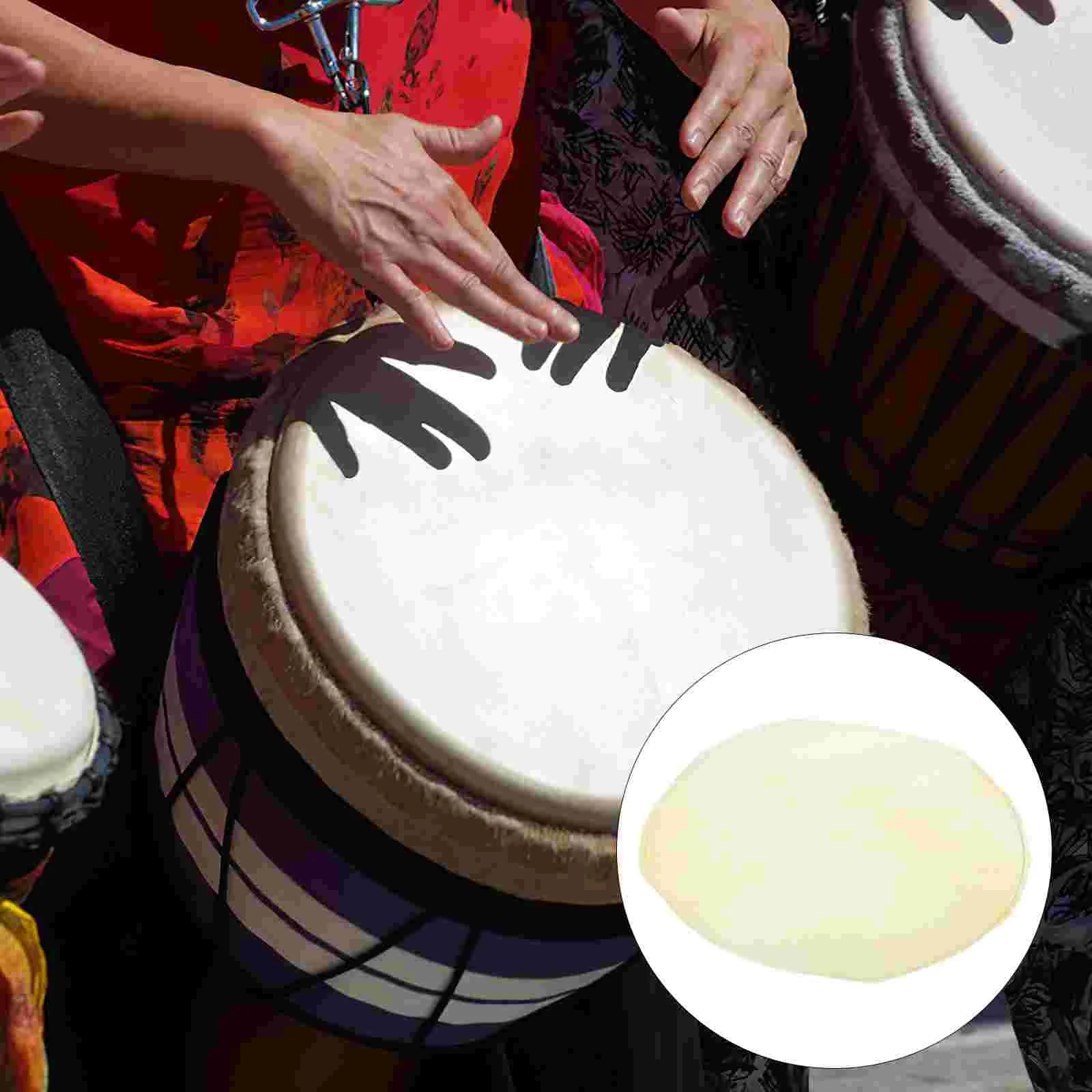 Afrikanische Trommel Haut Armaturen Percussion Teil Ersatz Bongo afrikanische Trommel abdeckungen Trommel Ziege Haut zufälligen Stil 30cm/35cm