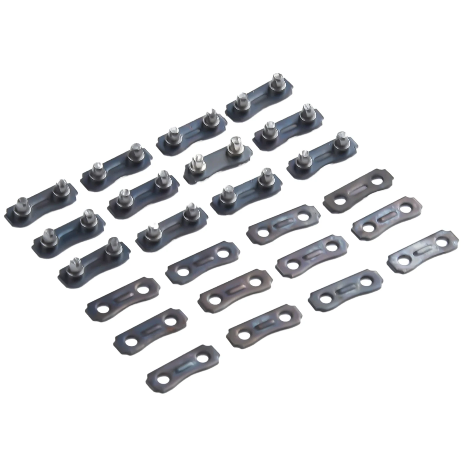 12 Sets for chainsaw Chain Link Repair Kit Featuring 3/8 LP Pitch and .050 Inch Gauge Metal Components and Compatible Tie Straps