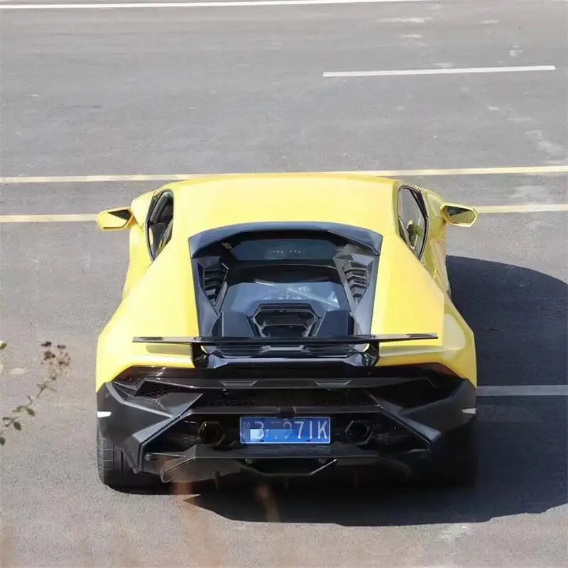 Tecnicar نمط ألياف الكربون غطاء محرك السيارة الخلفي لامبورغيني هوراكان LP610 LP580 اكسسوارات السيارات غطاء الجذع الخلفي