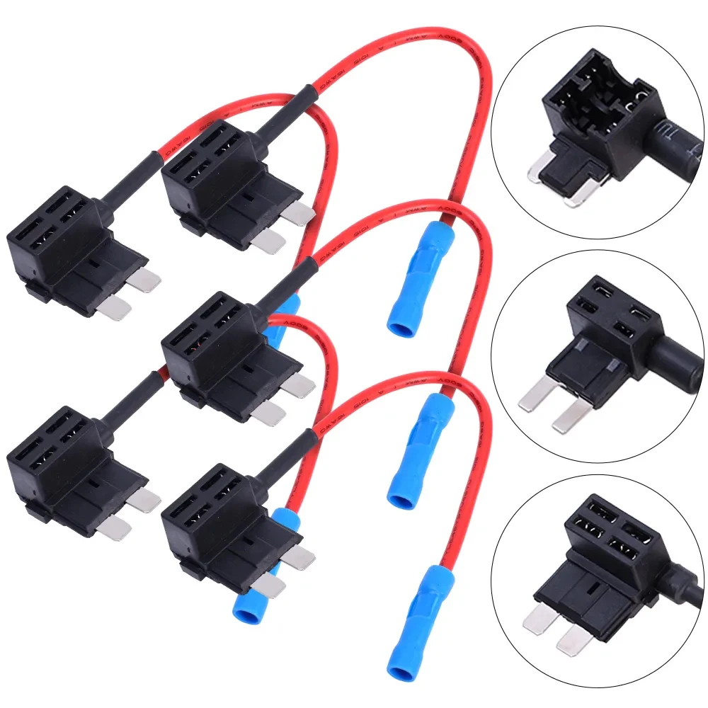 Automotive Fuse Box Circuit Adapter Mini Small and Medium Size ATM Blade Fuse for Car Van Motorcycle RV Boat Tractor TAP Adapter