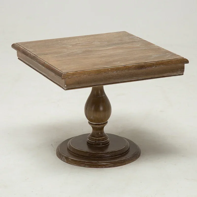 

American solid wood side a few oak retro round side table living room square corner a few sofa next to the low table custom