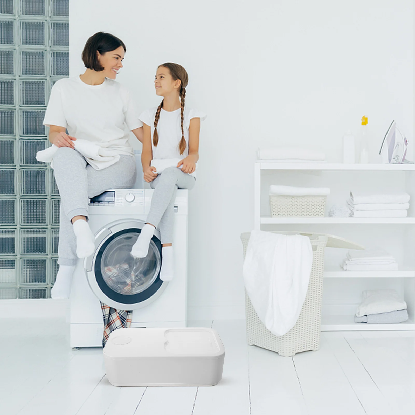 

Pod Container Large Capacity Plastic Storage Box For Laundry Room Laundry Beads Holder Dispenser With Sliding Lid Household