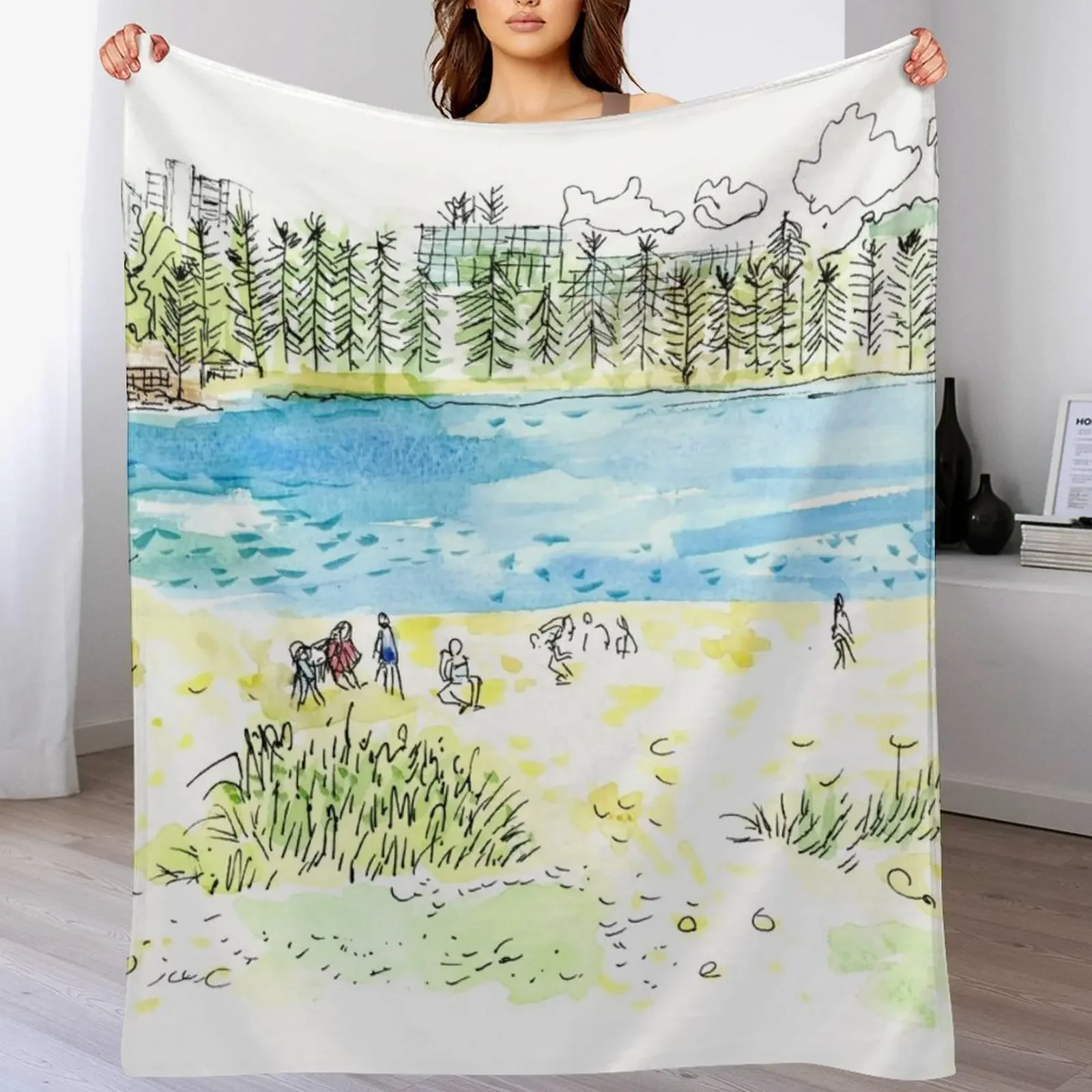

Shelly Beach - Manly Throw Blanket Multi Use Warm Blanket for Living Room Bedroom