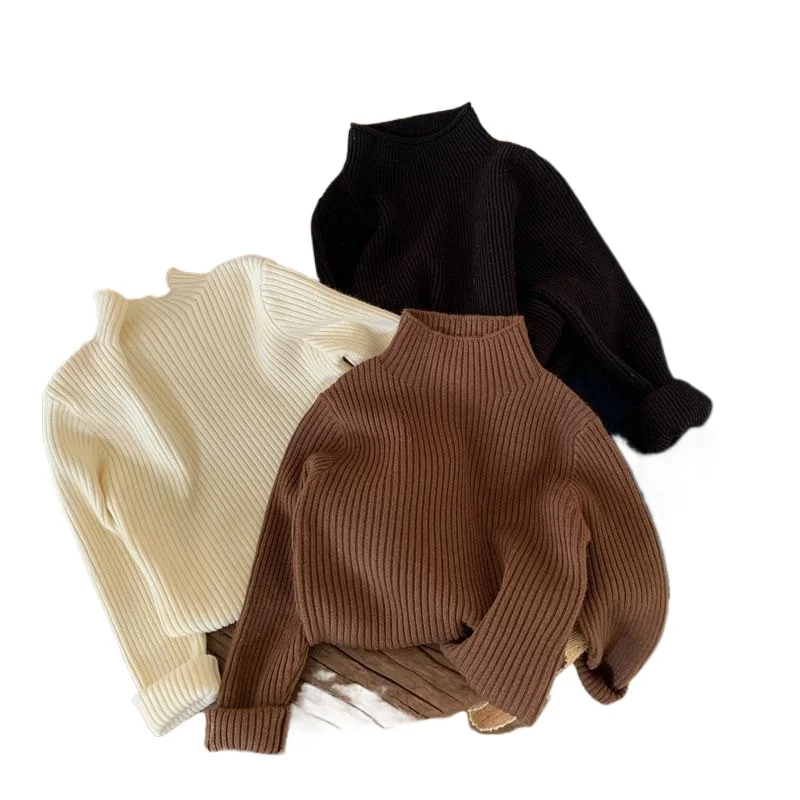

Turtleneck Thermal Toddler Girls Sweaters Kids Pullover Boys Knitwear Fall Winter Children's Clothes