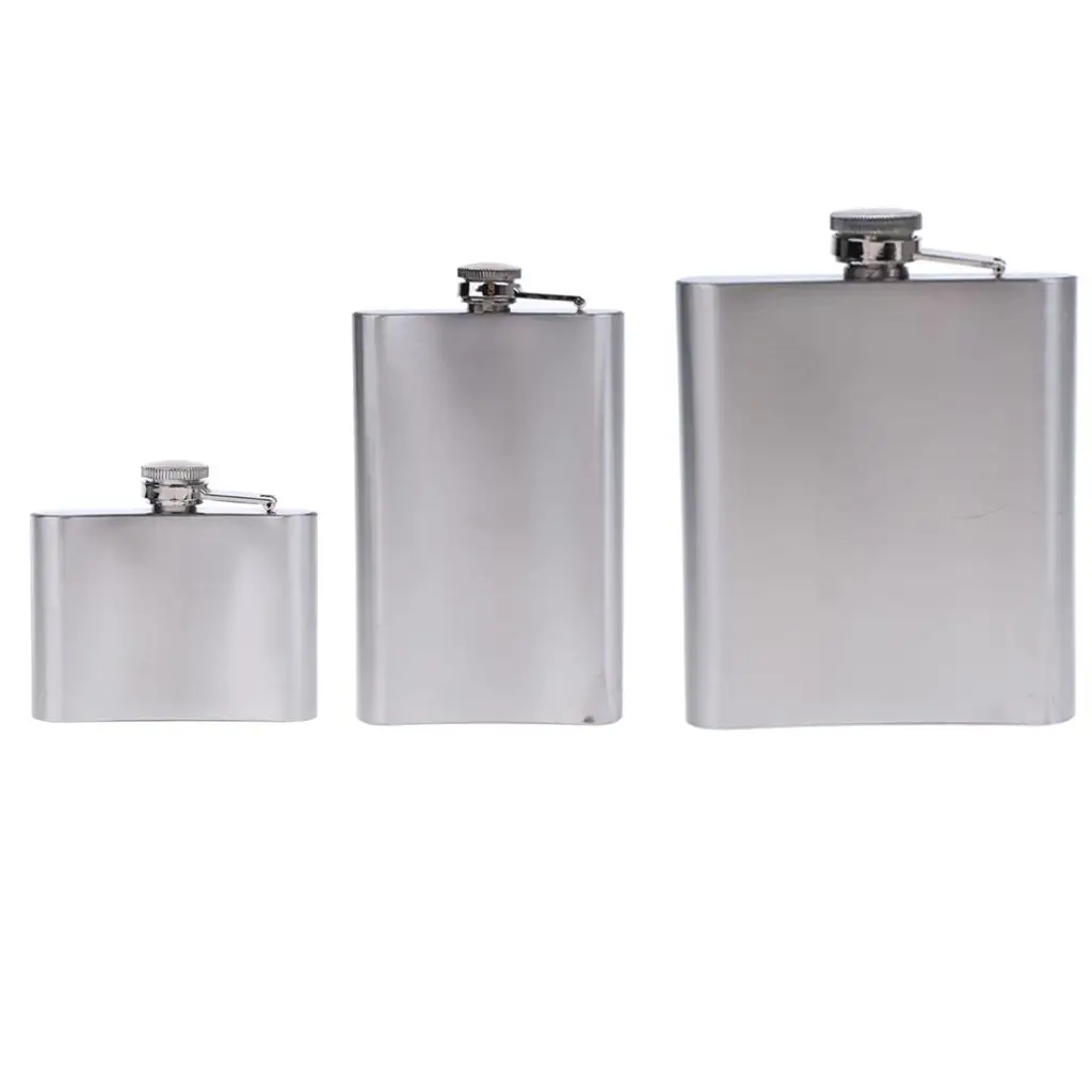 Stainless Steel Material Hip Flask Flagon Wine Pot Gift 4oz/10oz/18oz
