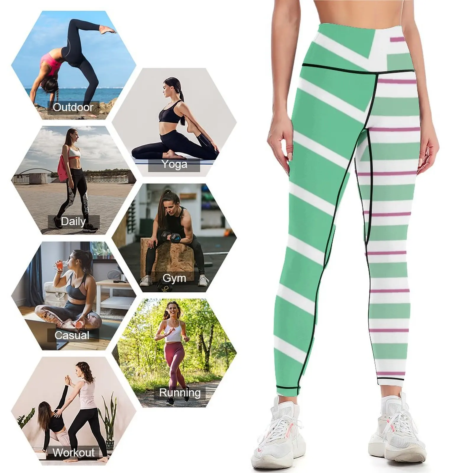 Leggings con gambe dolci Leggings push up push up fitness da donna