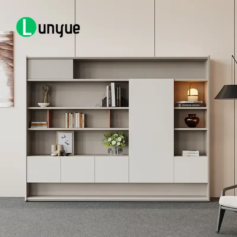 Multi-compartment Modular Wood Filing Cabinet Space Saving Storage Furniture for Home Office Workshop Administrative Room