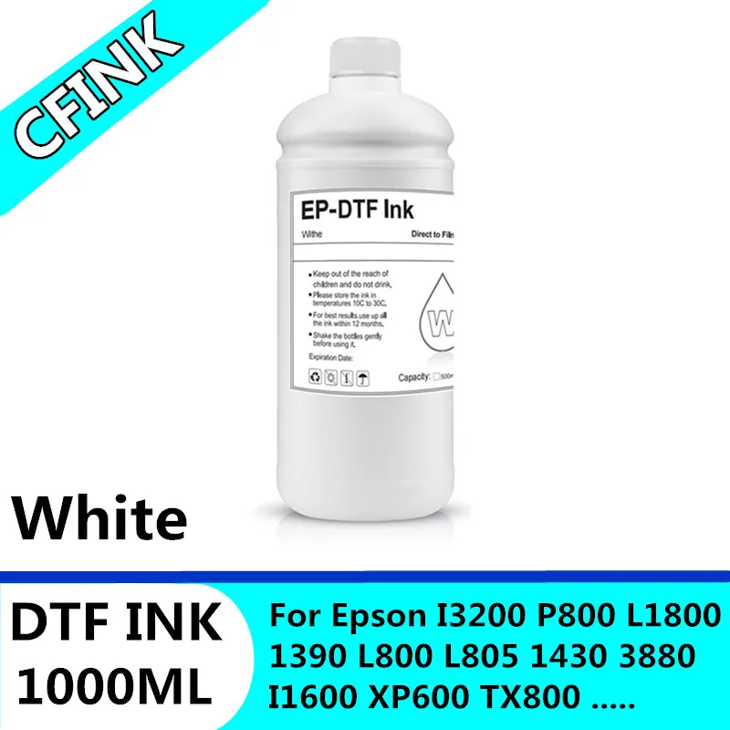 For DTF Ink 1000ML Direct to Transfer Film Ink For Epson Print head i3200 XP600 TX800 L1800 1390 L805 All DTF Ink Printing