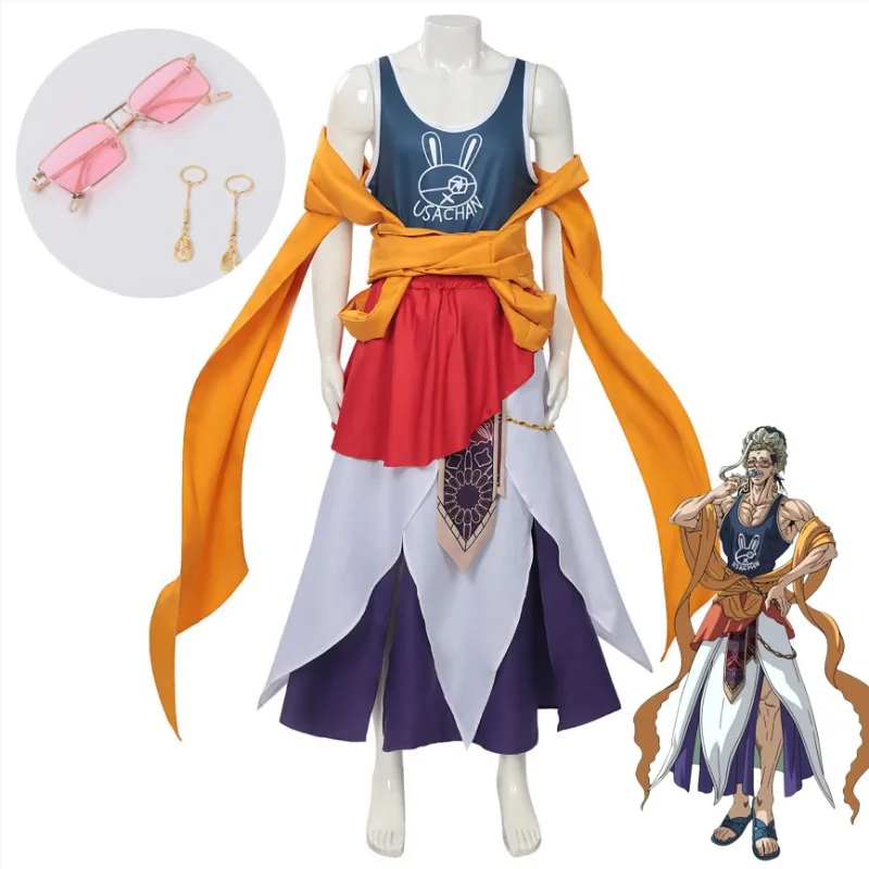 

Record of Ragnarok Shakyamuni Cosplay Costume Silk Scarf Anime Character Accessory Set Halloween Stage Performance Costume