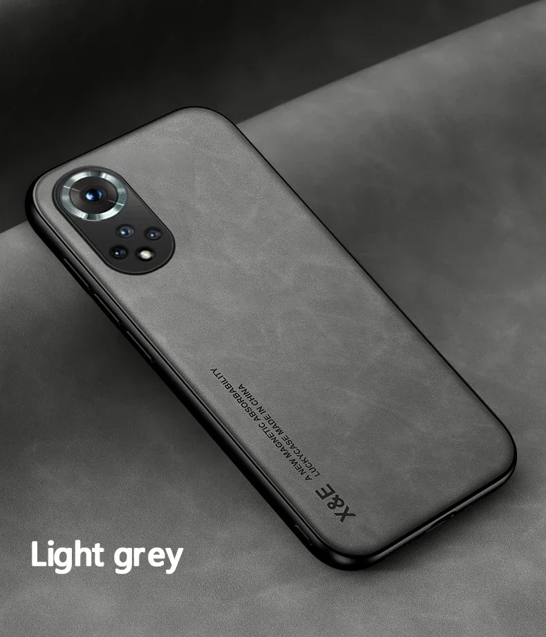 Leather Magnetic Case For Huawei Honor 90 50 20 70 Pro Nova 5T P30 P20 Honor50 Honor20 Full Protective Cover With Metal Plate on
