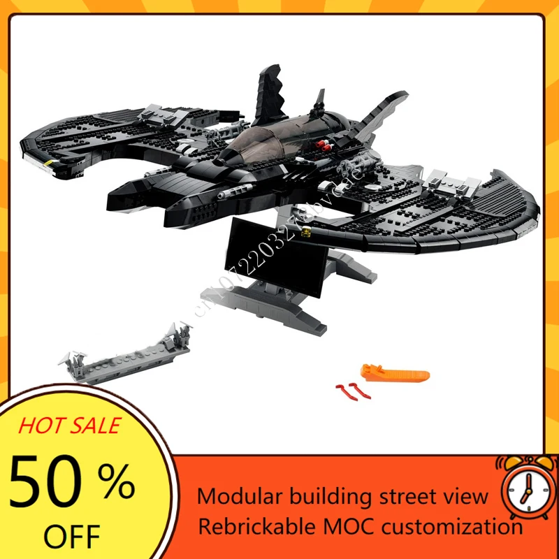 2363PCS Batwing Space War Weapon MOC SpaceShip Battle Model Building Blocks Architecture DIY Education Assembly Model Toy Gift