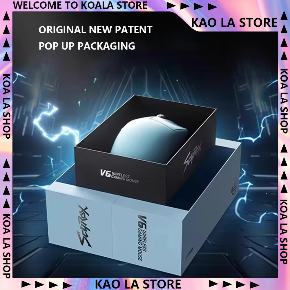 

New Scyrox V6 Mouse Wireless Mouse Low Latency Gaming Mice Lightweight Ergonomic Mouse Customized Office PC Accessories Gifts