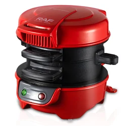 Mini machine à gaufres, grille-pain multifonction, petit-déjeuner, sandwich, parfait pour les muffins, cuisson JxBaking, 600W